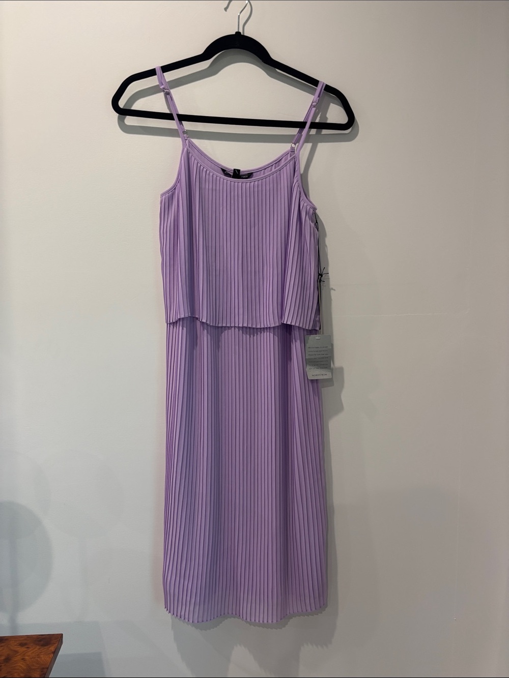 Felicity & Coco Lilac Pleated Spaghetti-Strap Midi Dress